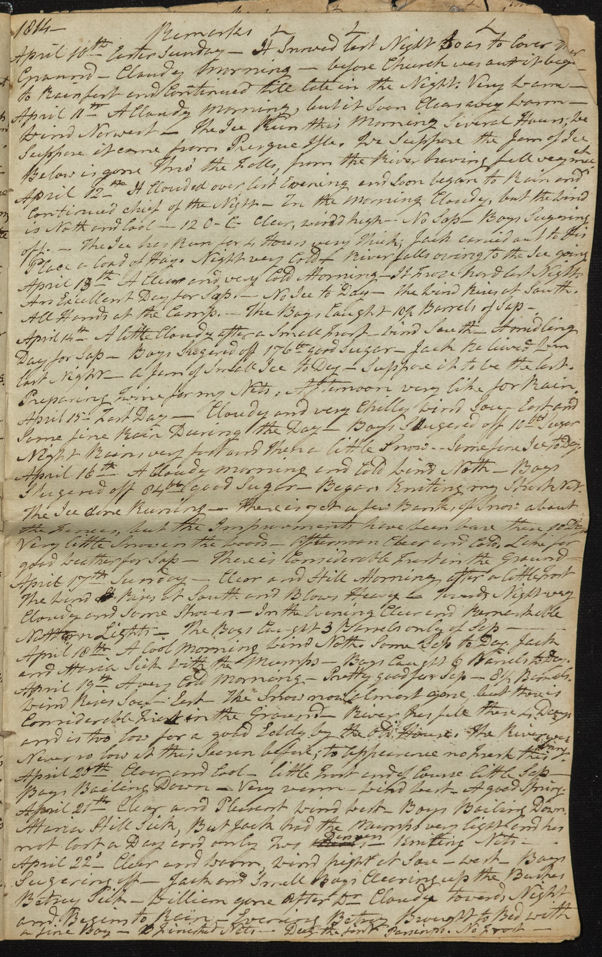 Diary of Rev Frederick Dibblee